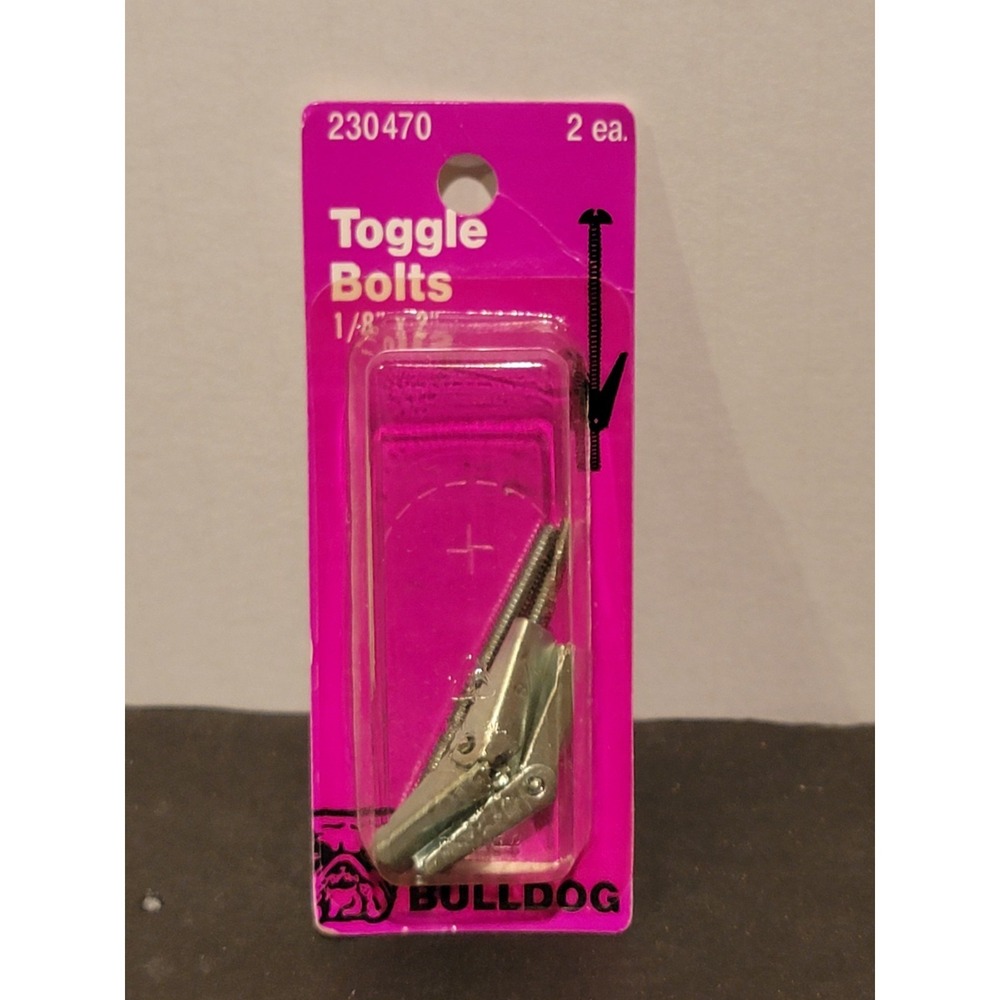 2" Drywall Toggle Bolts Hollow Wall Anchor Wing Nut Screw Picture Hanging 1/8" 2